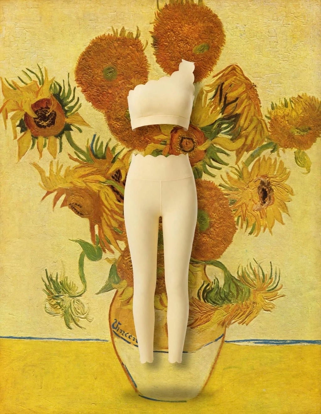 Butter Yellow One shoulder Cloud Set