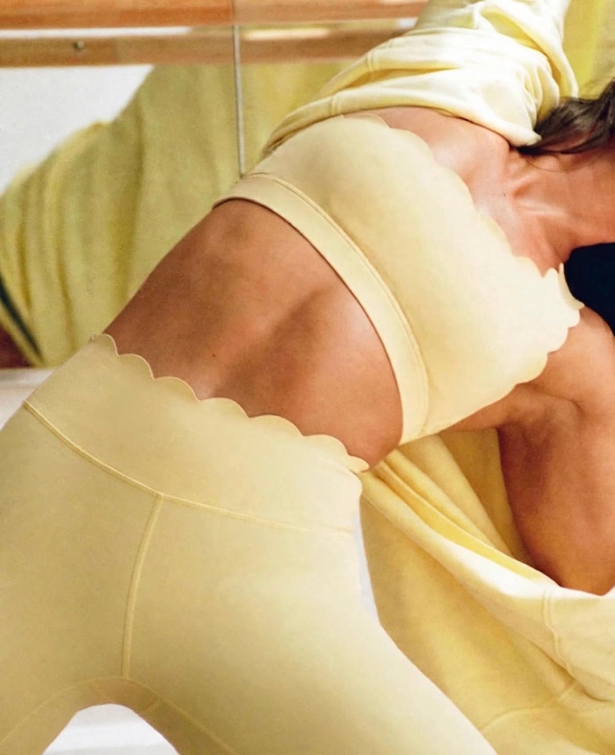 Butter Yellow One shoulder Cloud Set