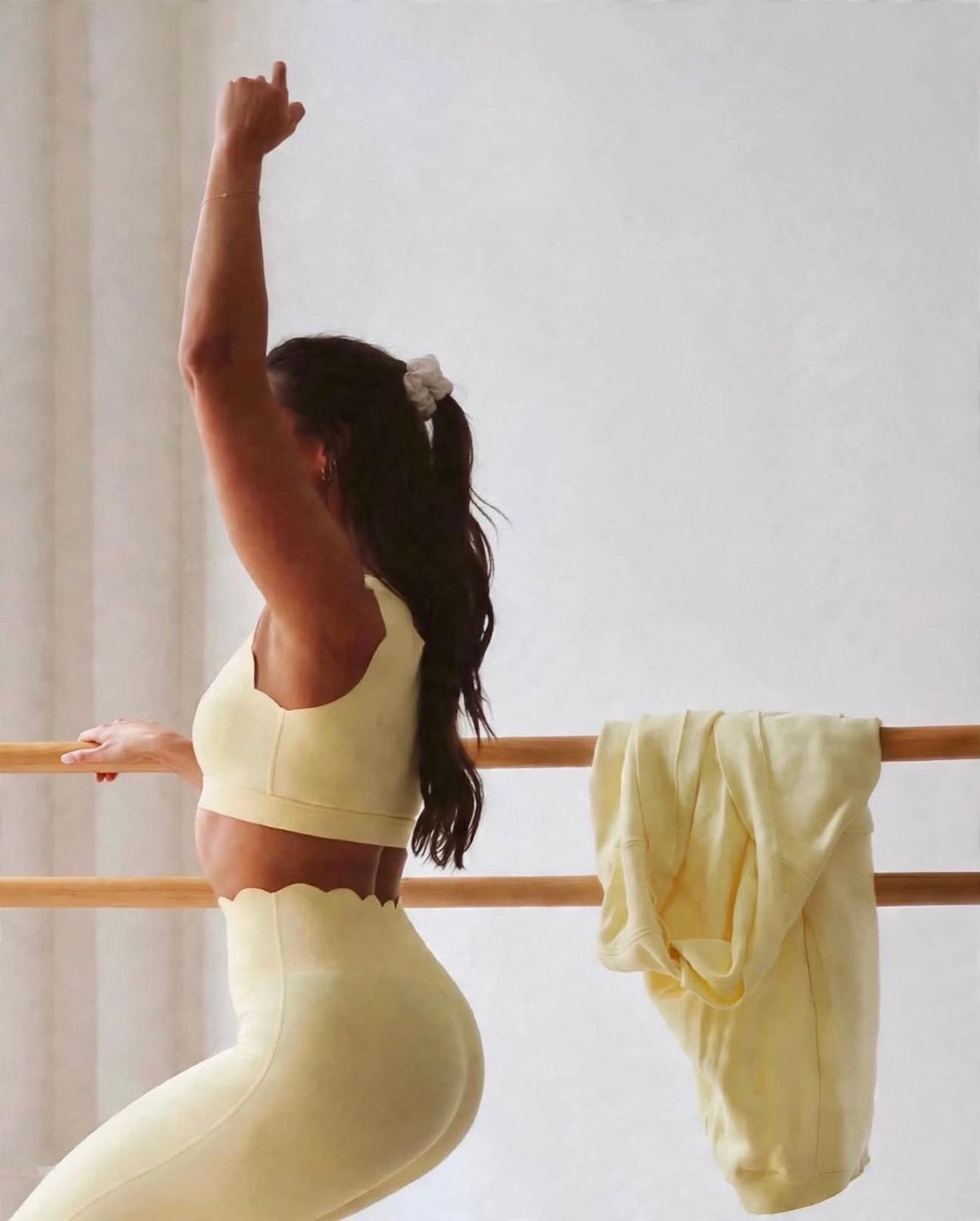 Butter Yellow One shoulder Cloud Set